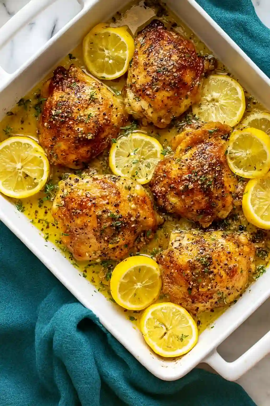 lemon garlic chicken thighs