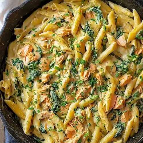 creamy salmon tuscan pasta