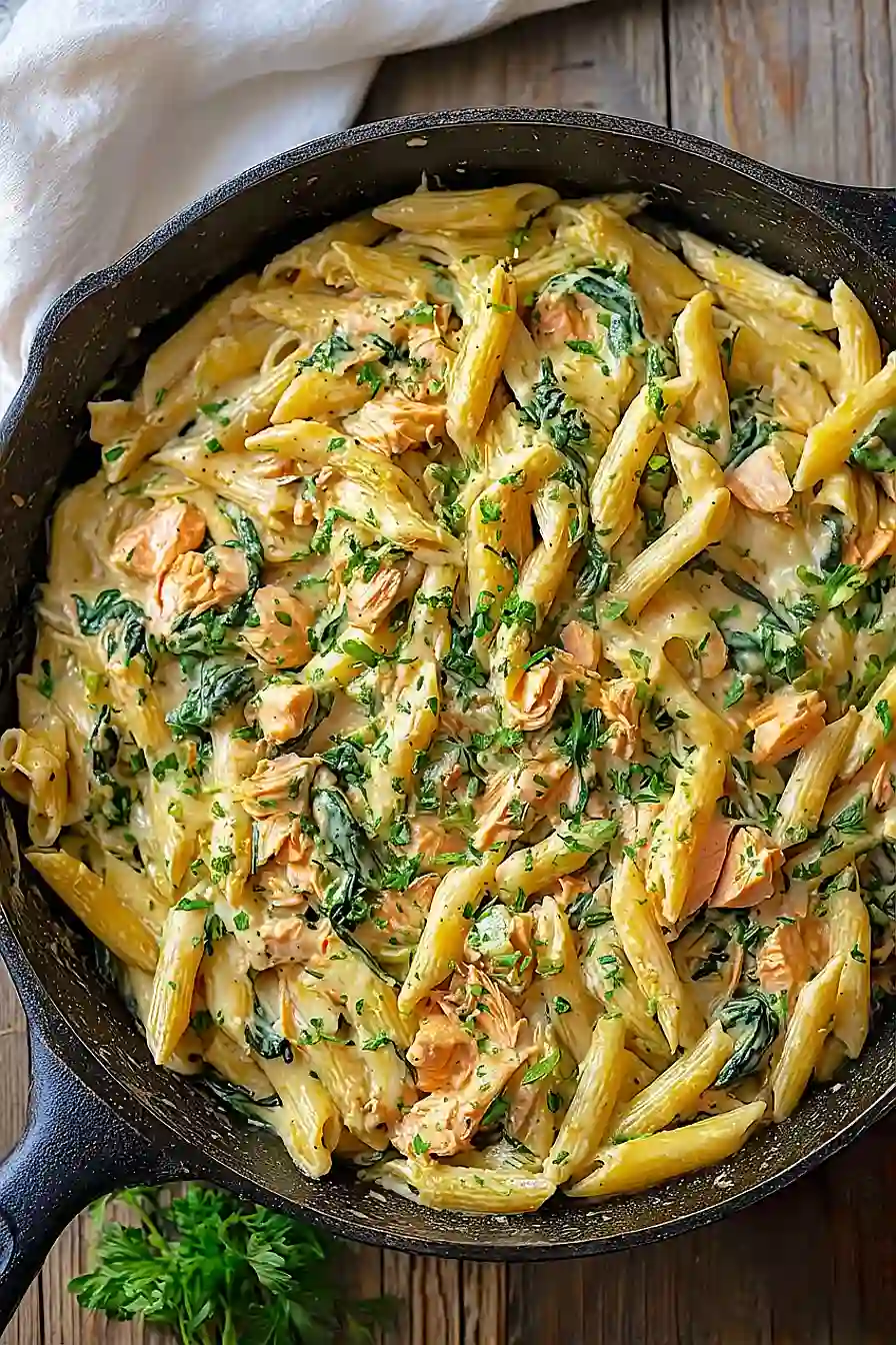 creamy salmon tuscan pasta