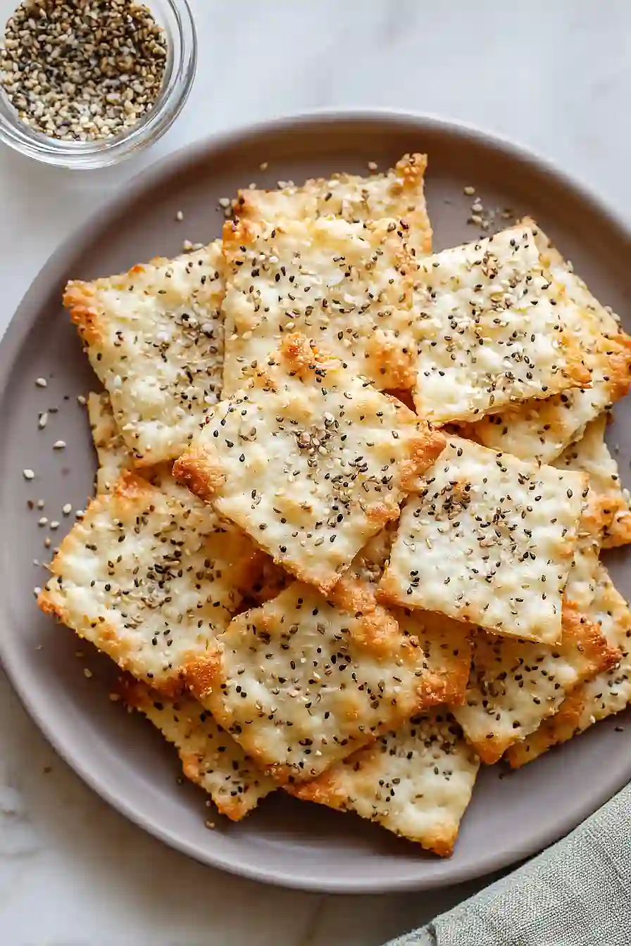 everything bagel cottage cheese crackers