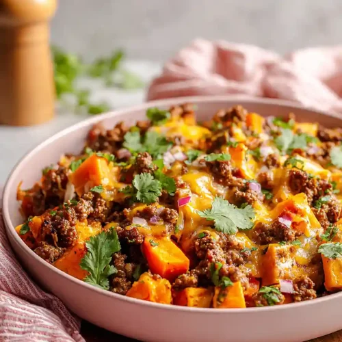 ground beef and sweet potato skillet