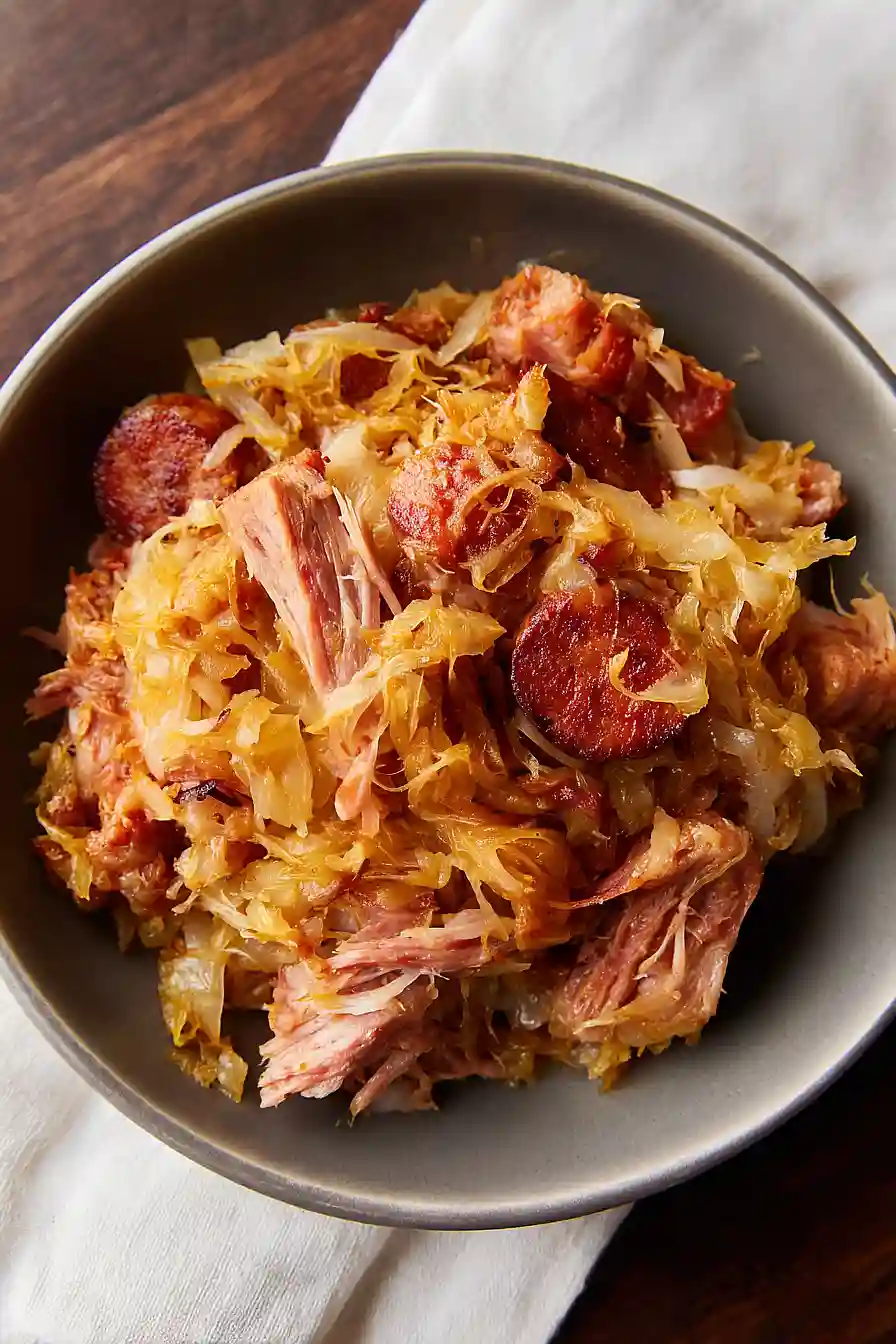smoked pork hock and sauerkraut