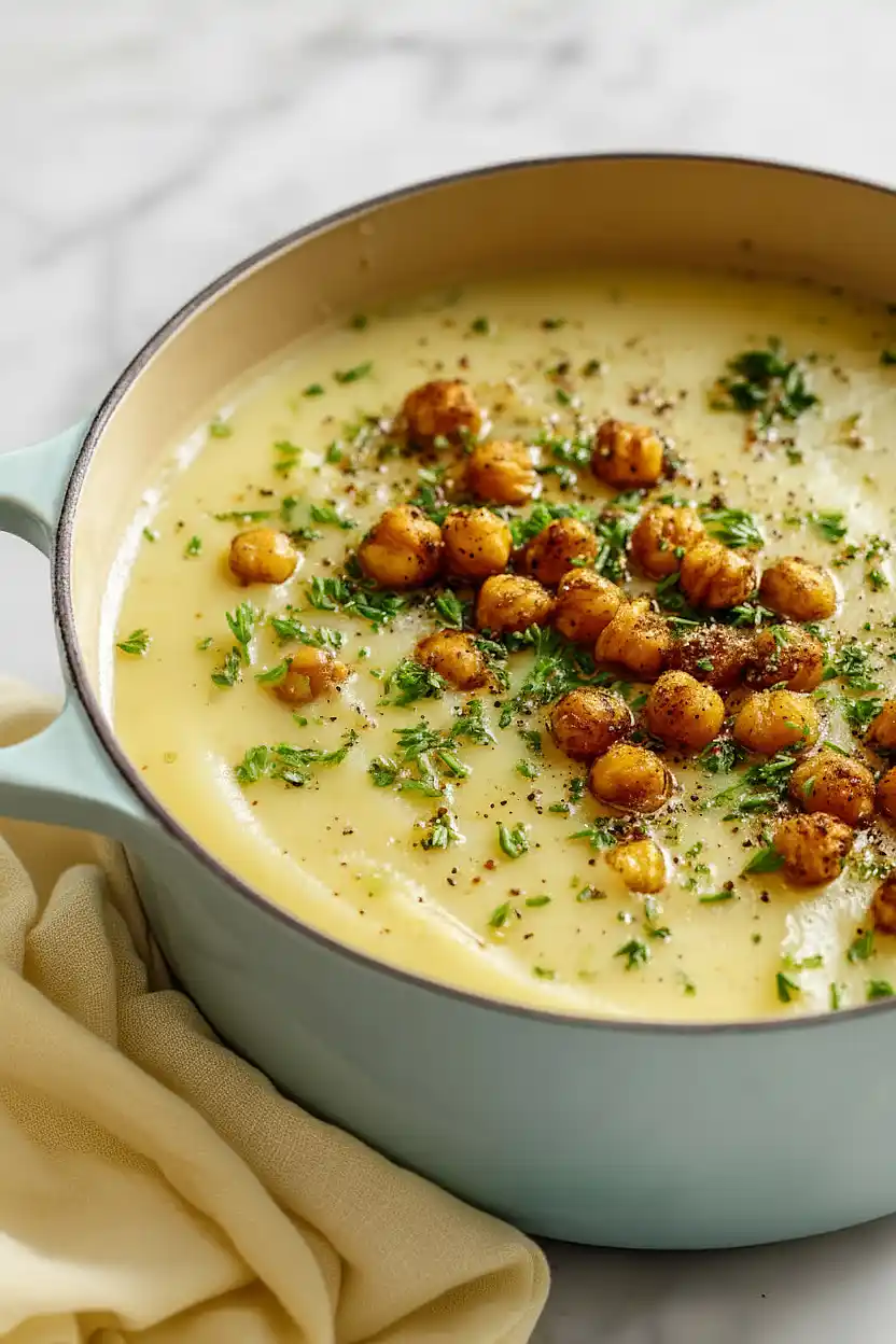 vegan potato leek soup