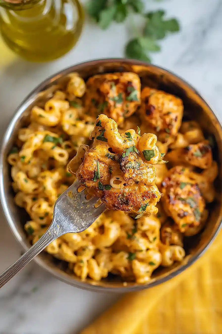 Protein Butter Chicken with Mac and Cheese