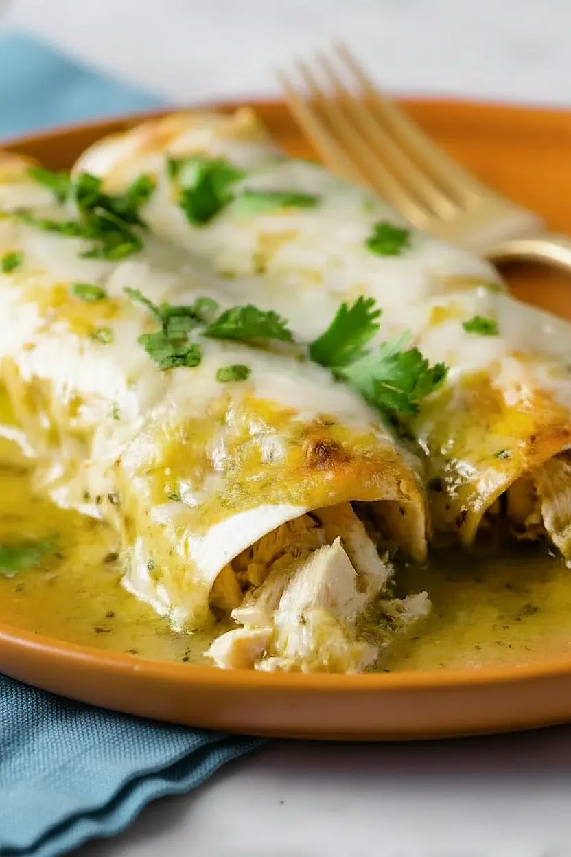 chicken enchiladas with green sauce