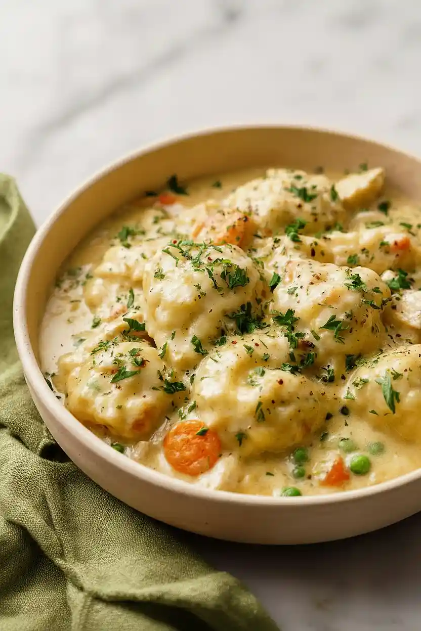 chicken and dumplings with biscuits