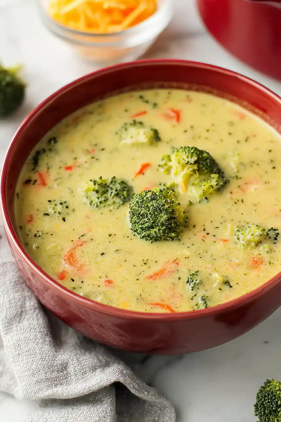 High Protein Broccoli Cheddar Soup