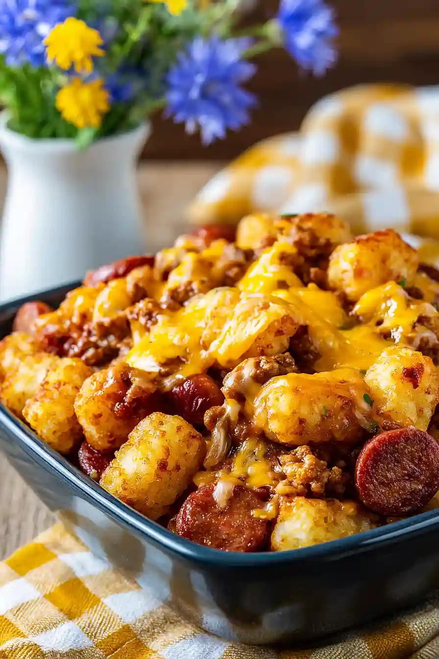 crockpot chili dog casserole