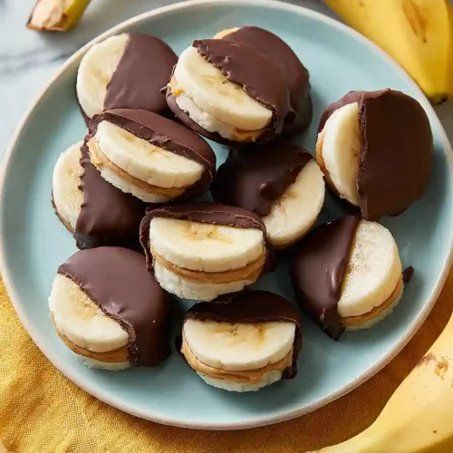 frozen peanut butter banana bites