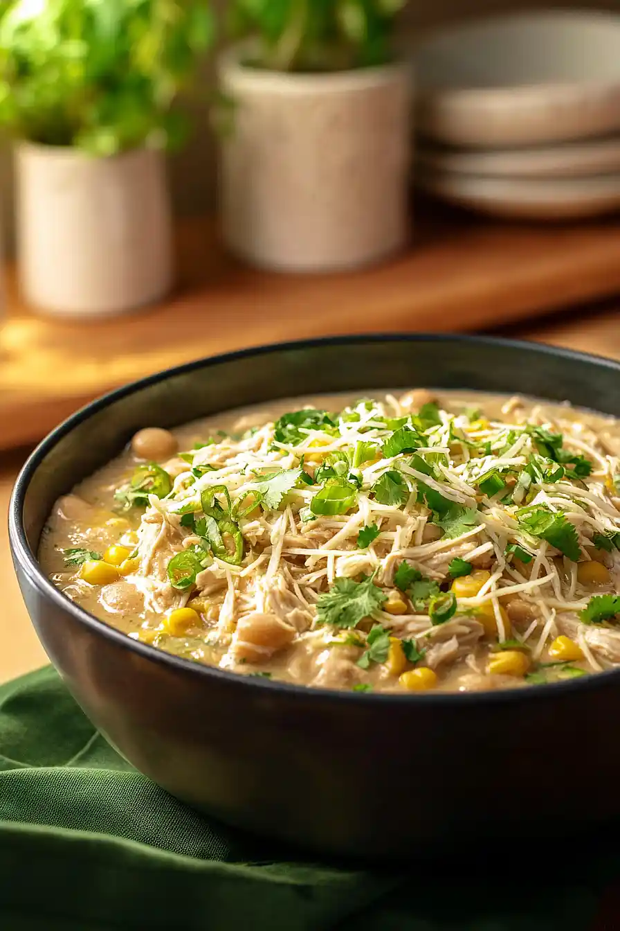 white chicken chili with great northern beans