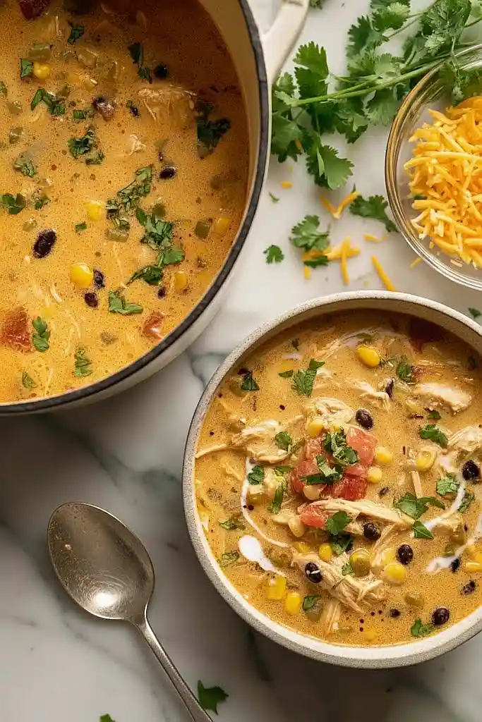 creamy chicken tortilla soup