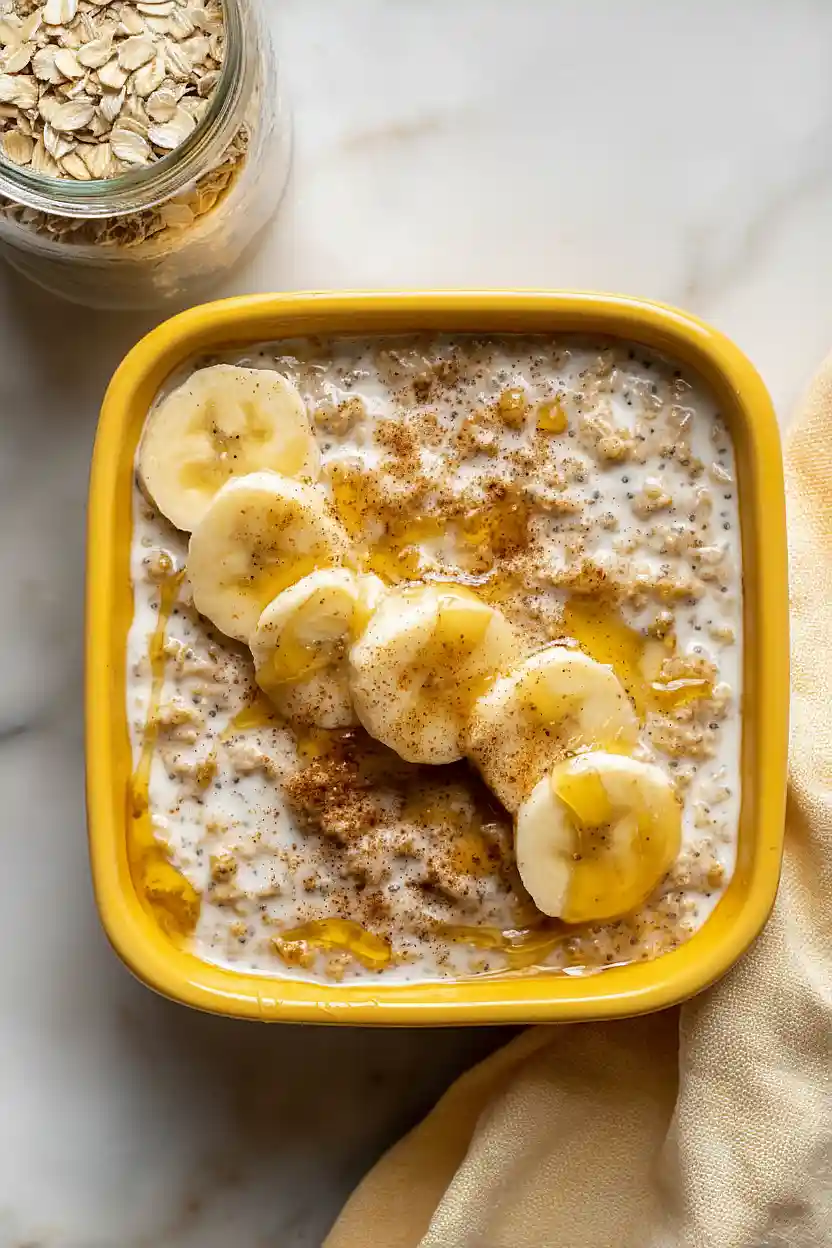 cinnamon overnight oats with chia seeds