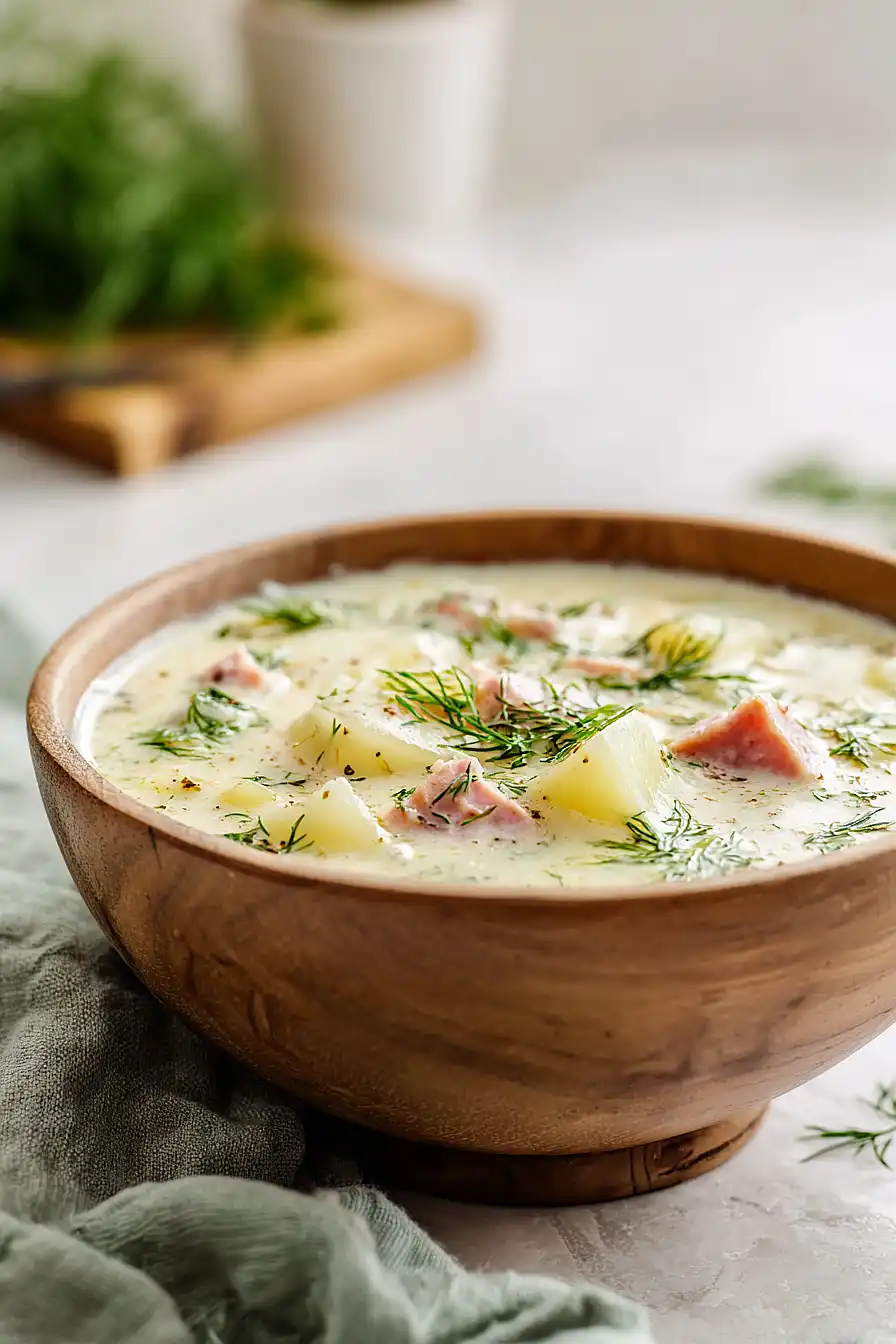 ham and dill potato cream cheese soup
