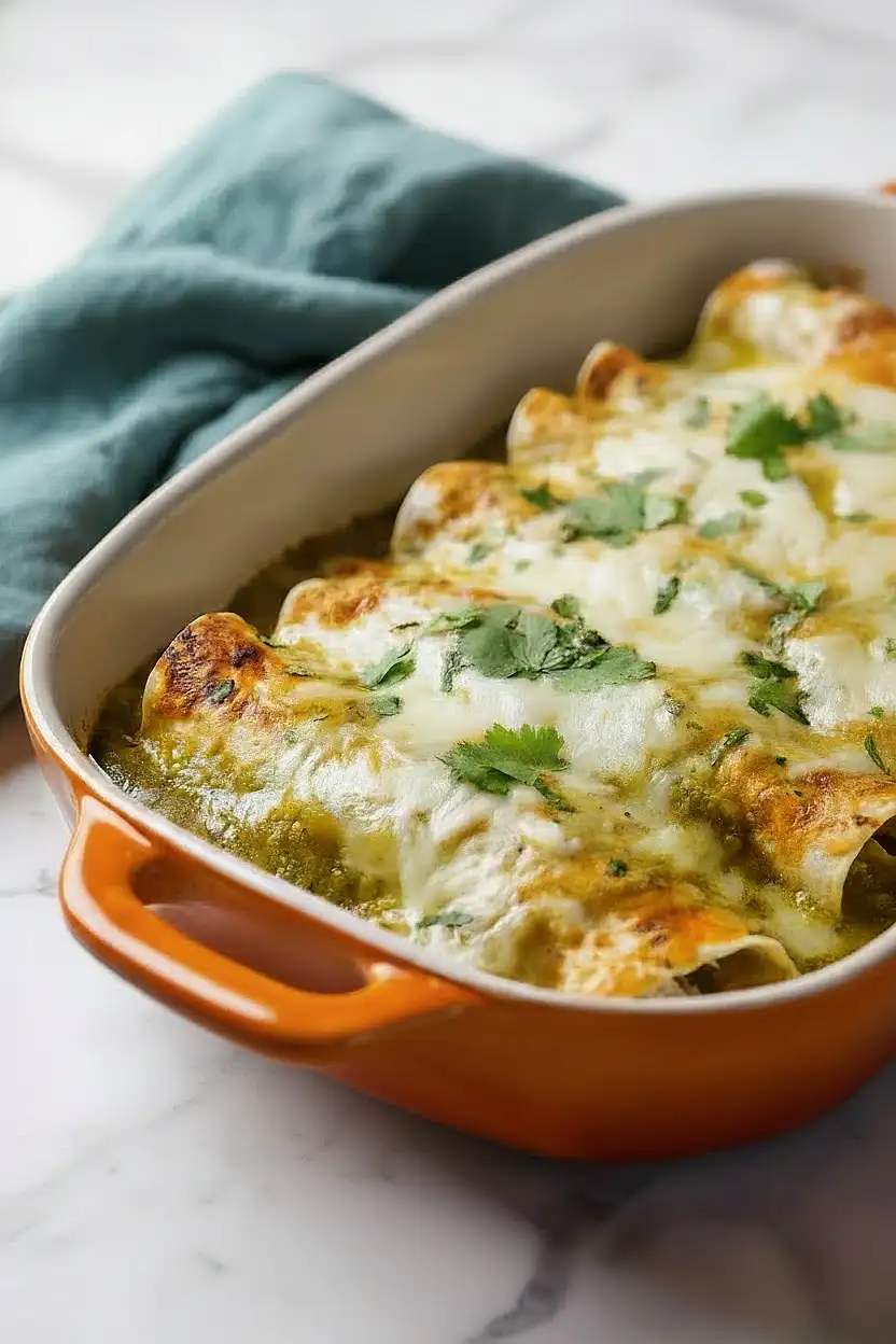 chicken enchiladas with green sauce