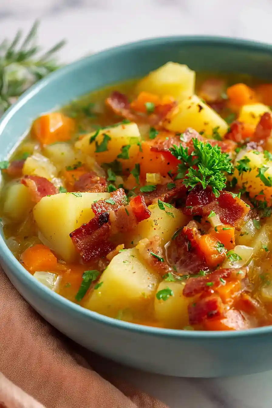 german potato bacon soup