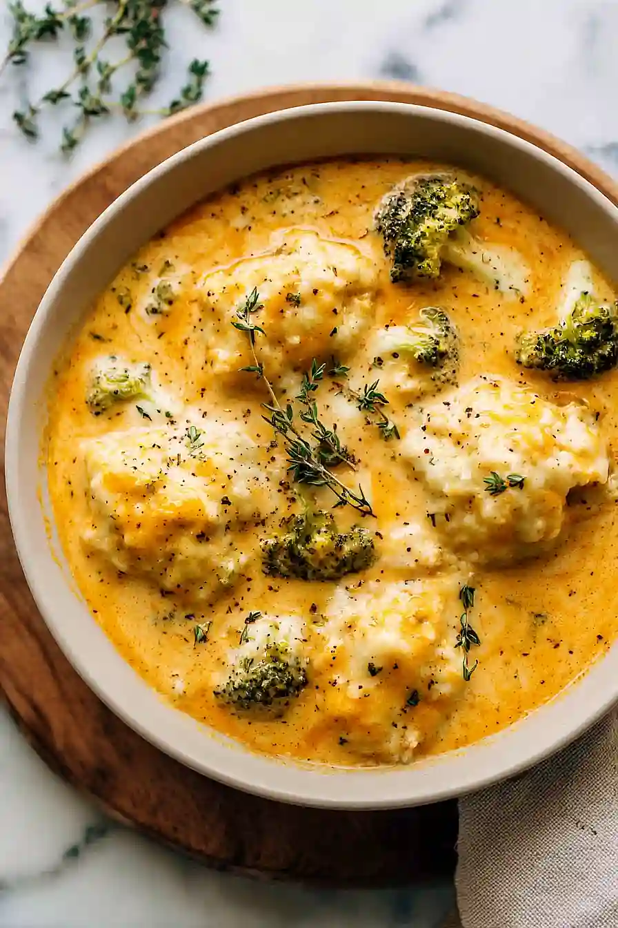 broccoli cheddar soup with dumplings
