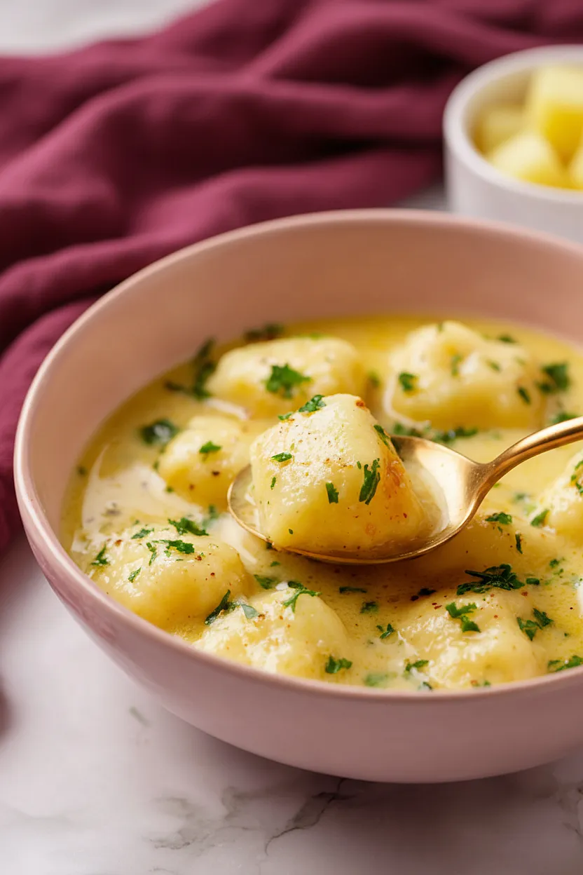 german potato soup with dumplings