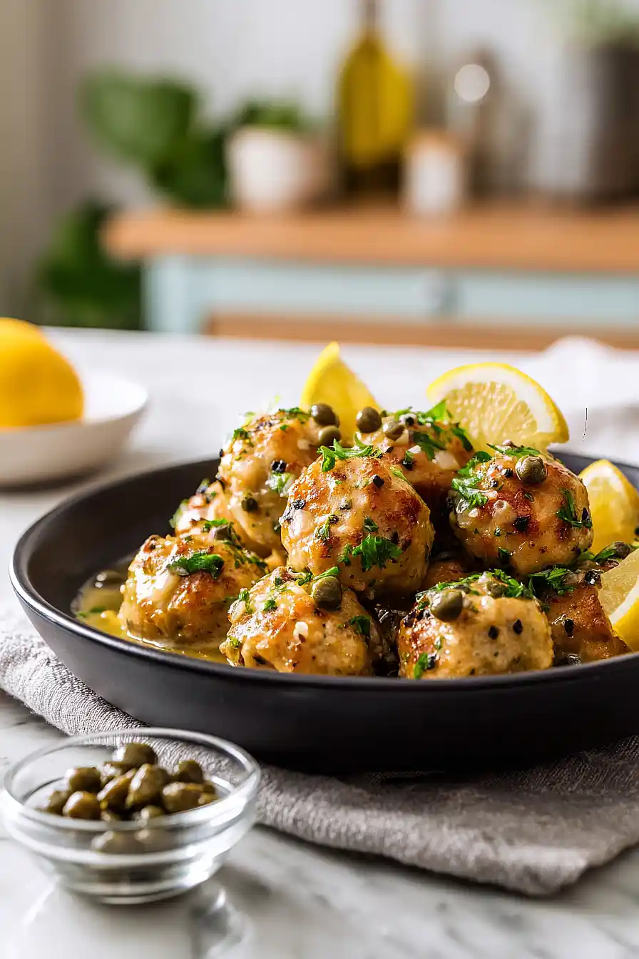 chicken piccata meatballs