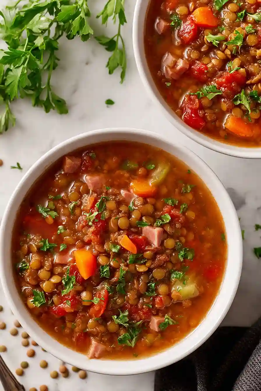 lentil soup with ham
