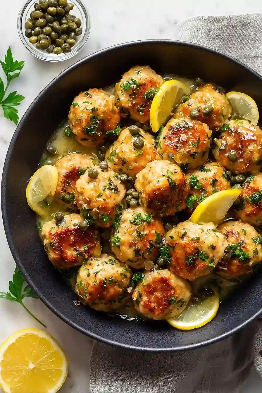 chicken piccata meatballs