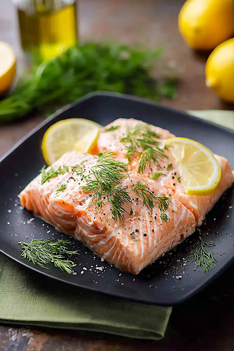 poached salmon