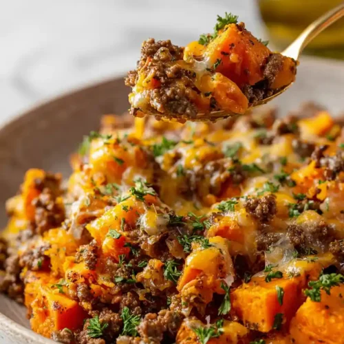sweet potato and ground beef casserole