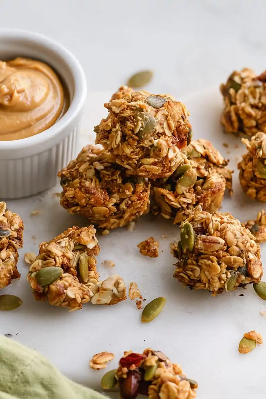 peanut butter banana granola bites