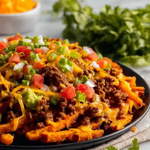 ground beef and sweet potato fries