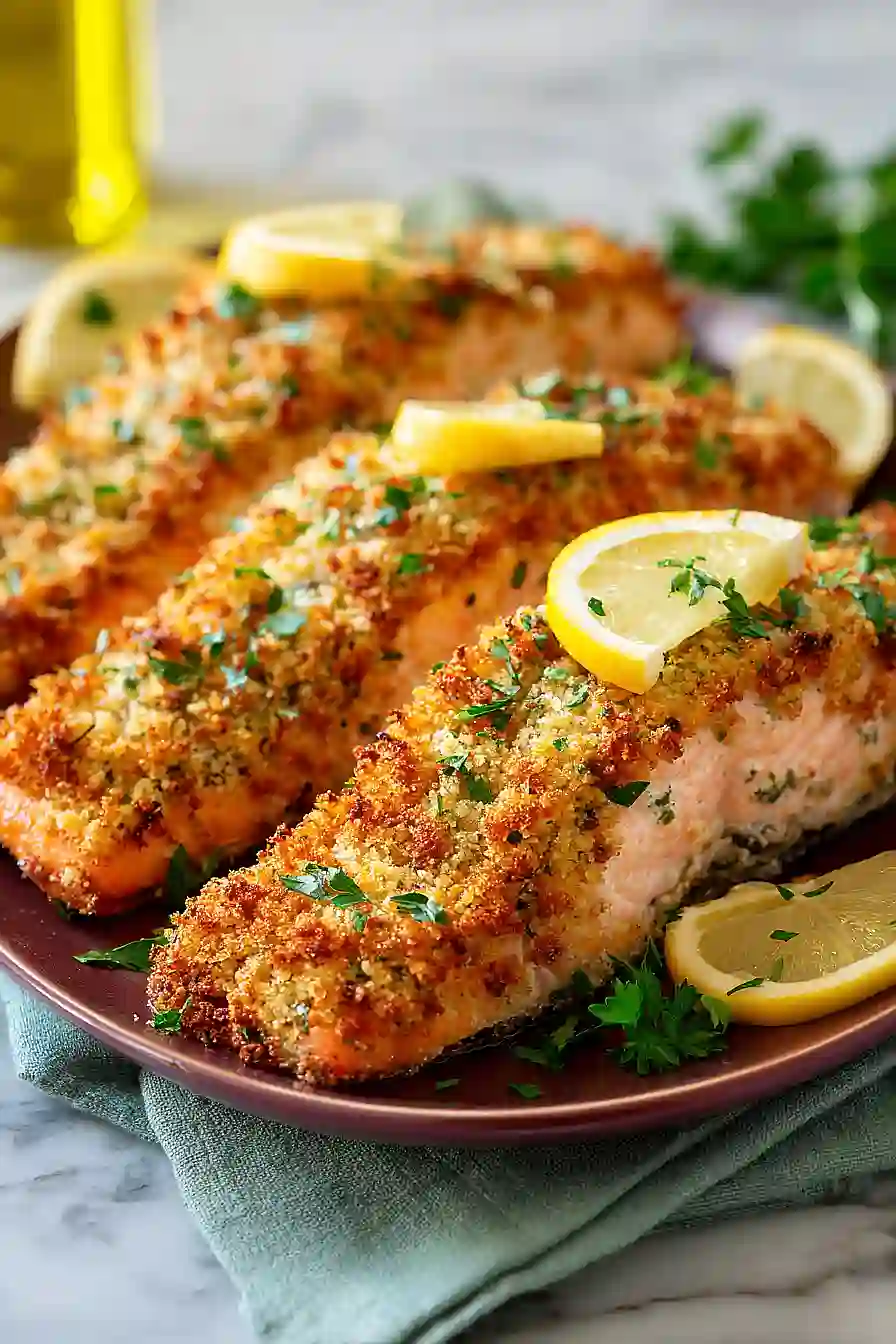 baked parmesan crusted salmon