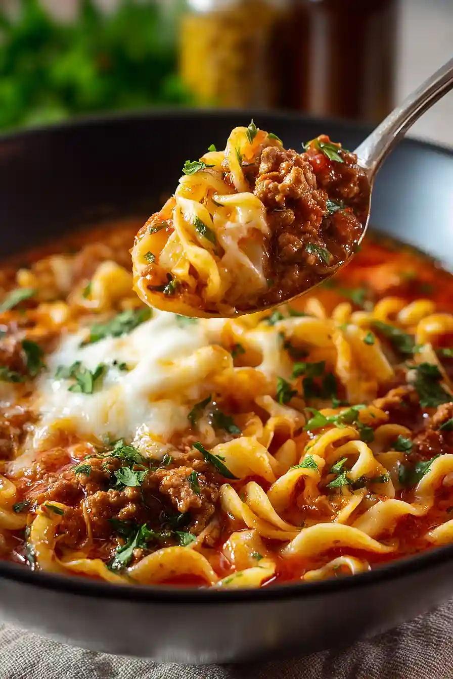 lasagna soup with egg noodles