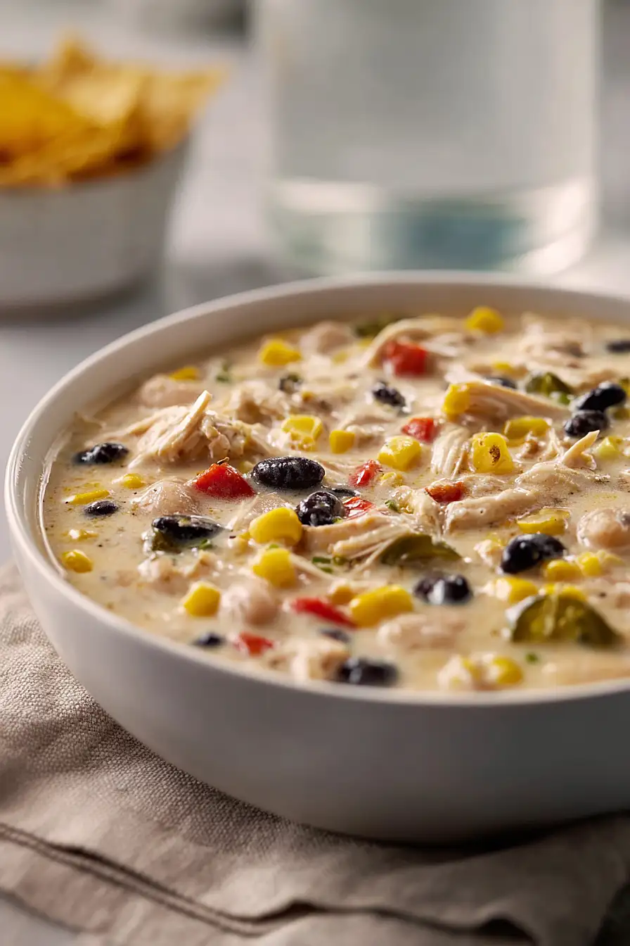 white chicken chili with black beans