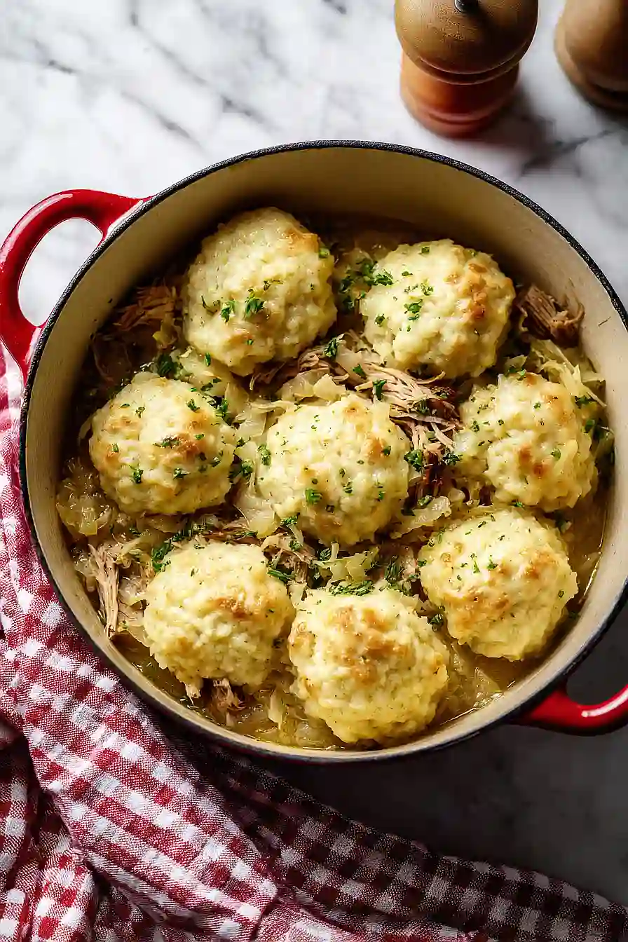pork and sauerkraut with dumplings