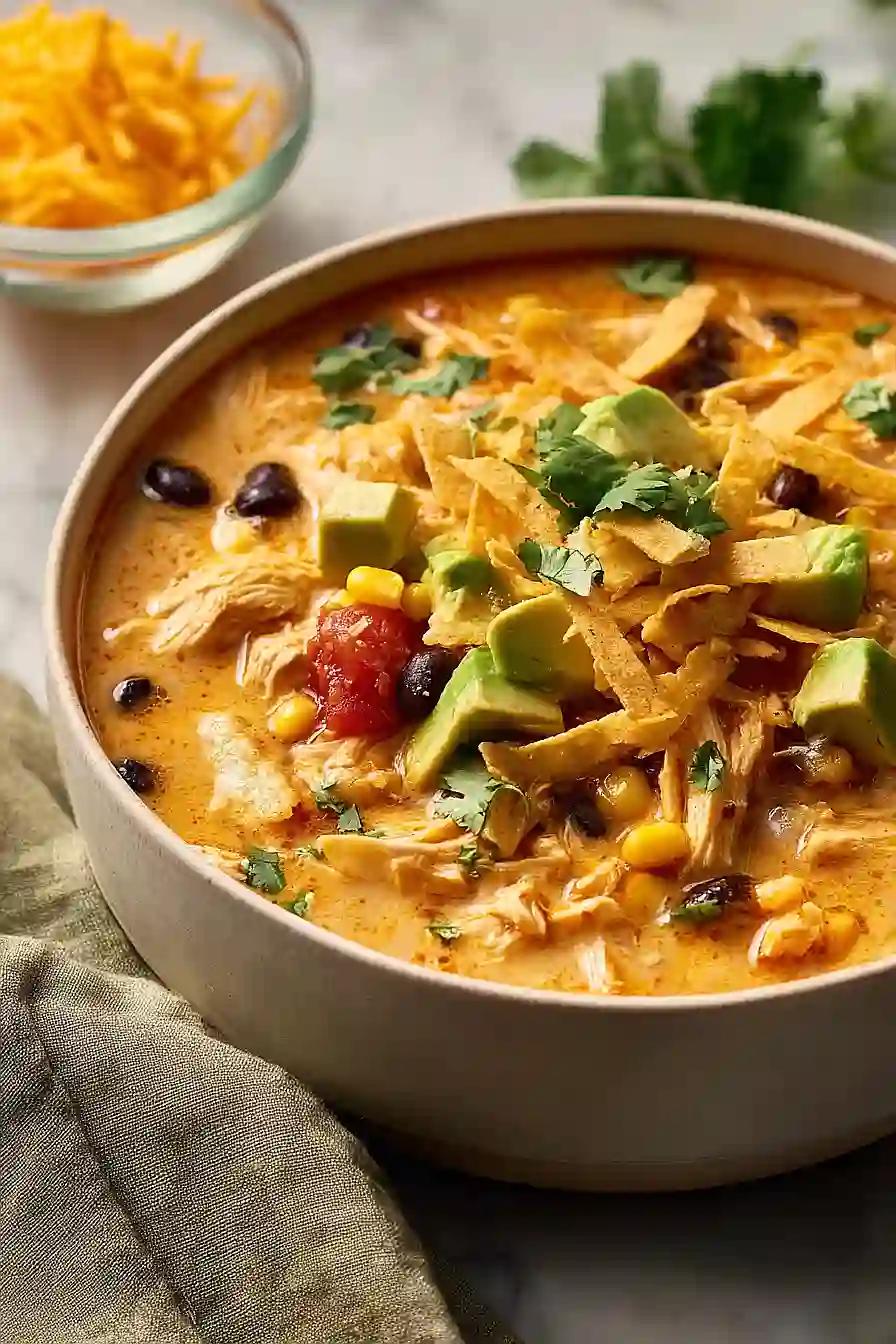 creamy chicken tortilla soup