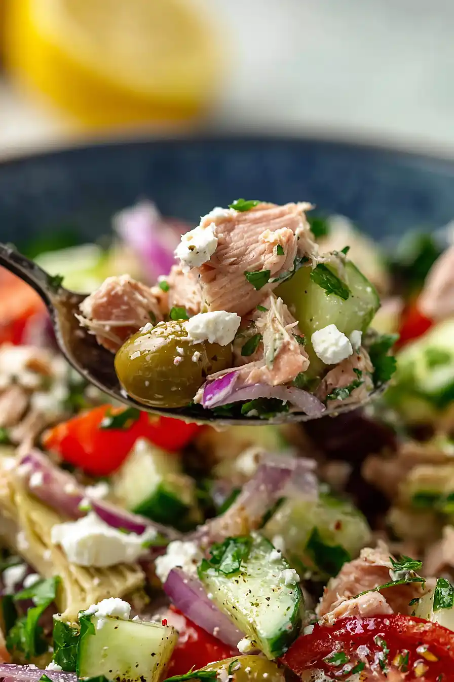 mediterranean tuna salad (no mayo)