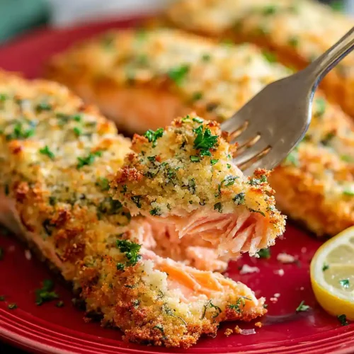 baked parmesan crusted salmon
