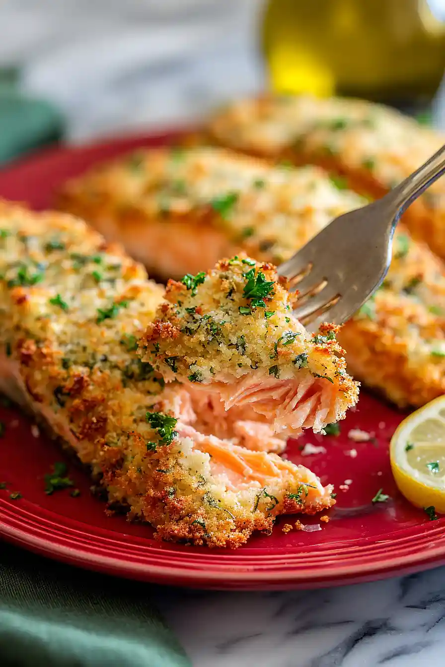 baked parmesan crusted salmon
