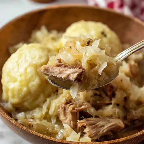 pork and sauerkraut with dumplings