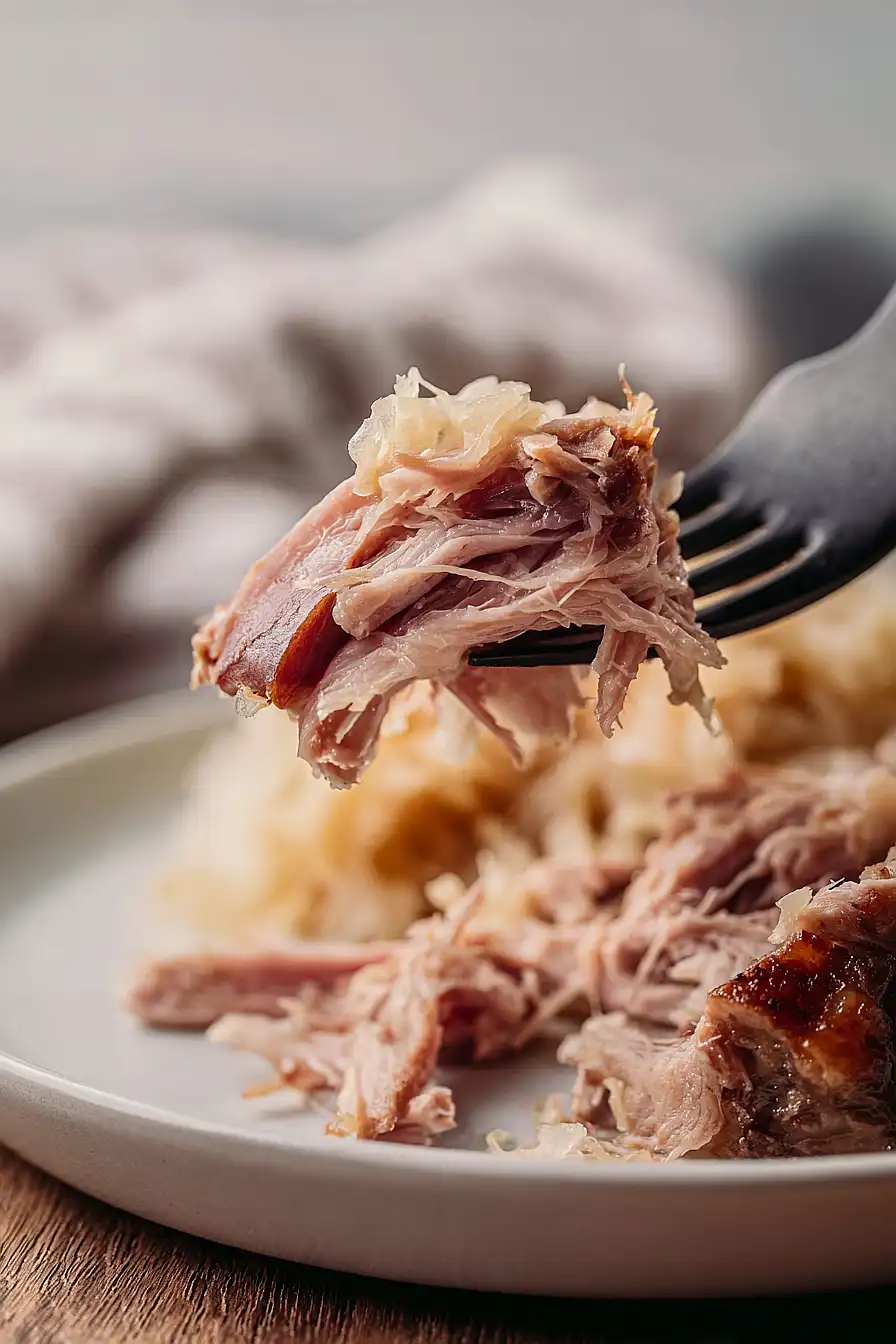 pork knuckle with sauerkraut