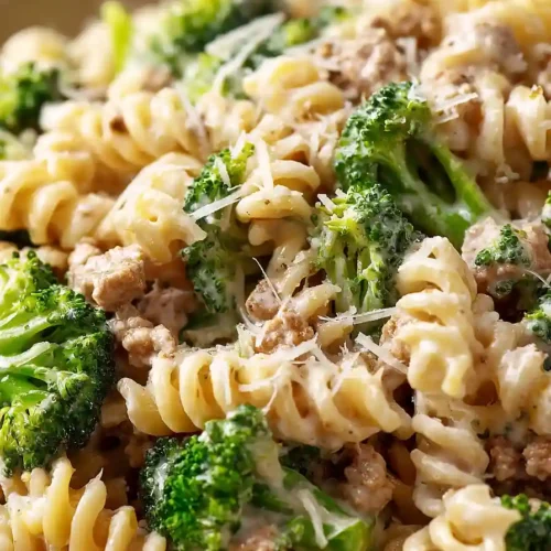 ground turkey alfredo pasta