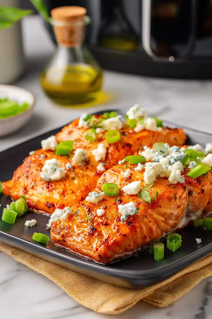 air fryer buffalo salmon