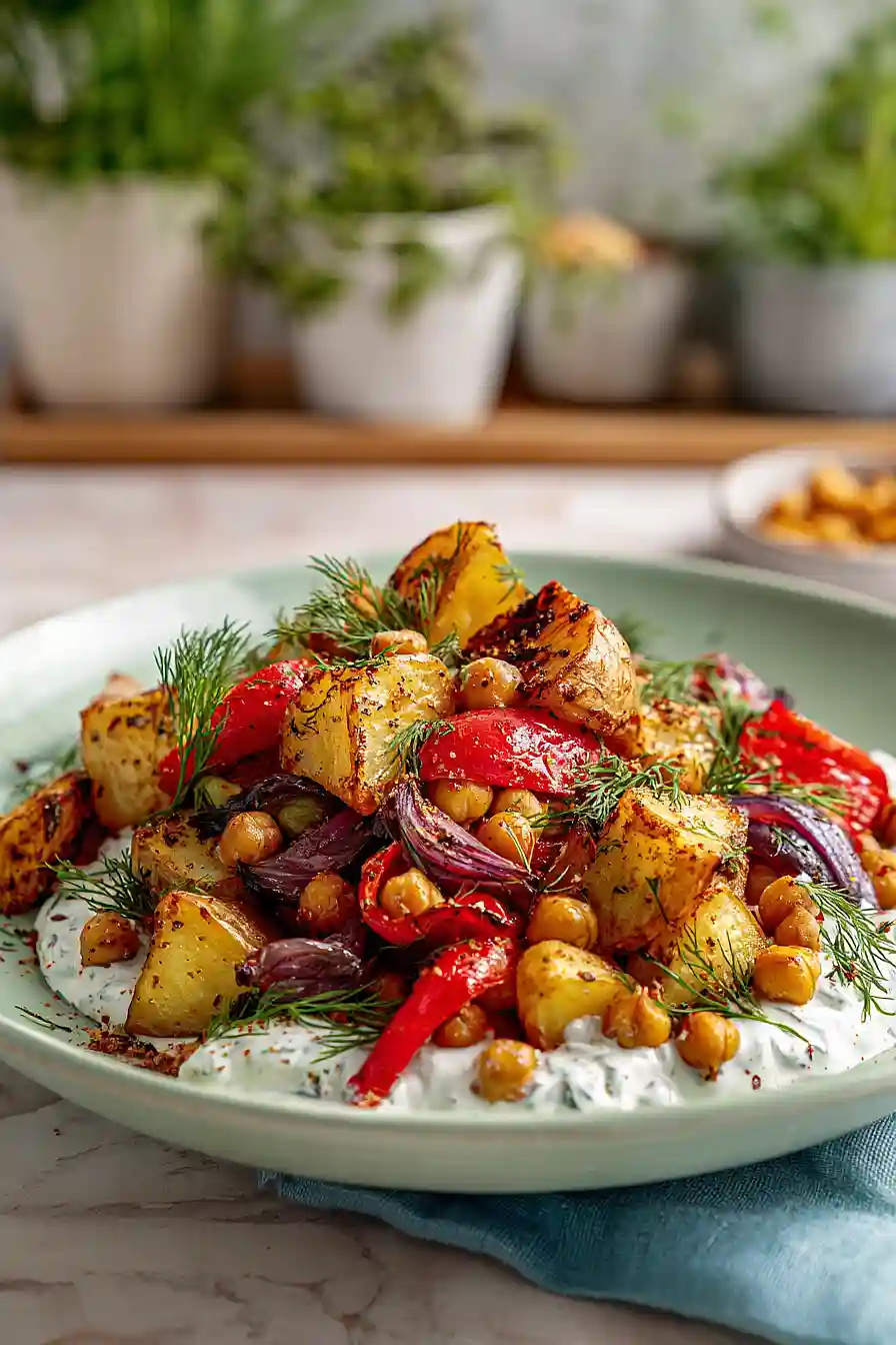 mediterranean roasted vegetables bowl