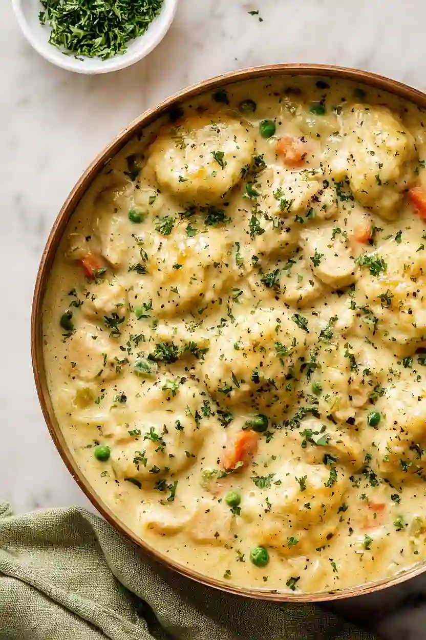 chicken and dumplings with biscuits