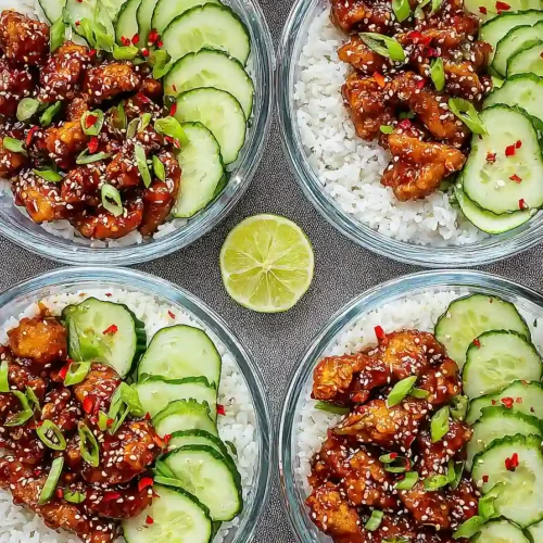 Protein Korean Fried Chicken and Rice Bowls