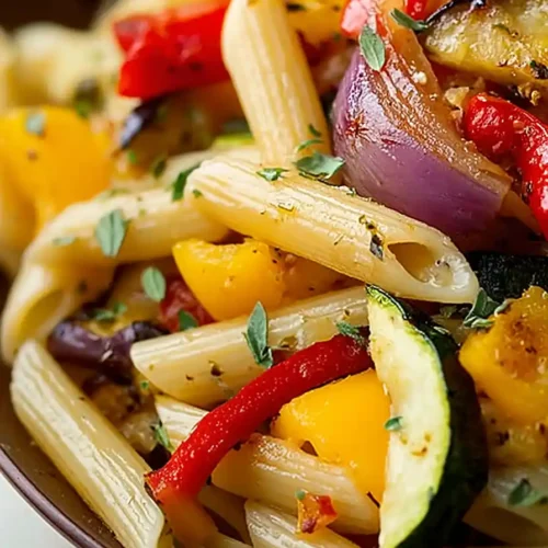 mediterranean roasted vegetables pasta