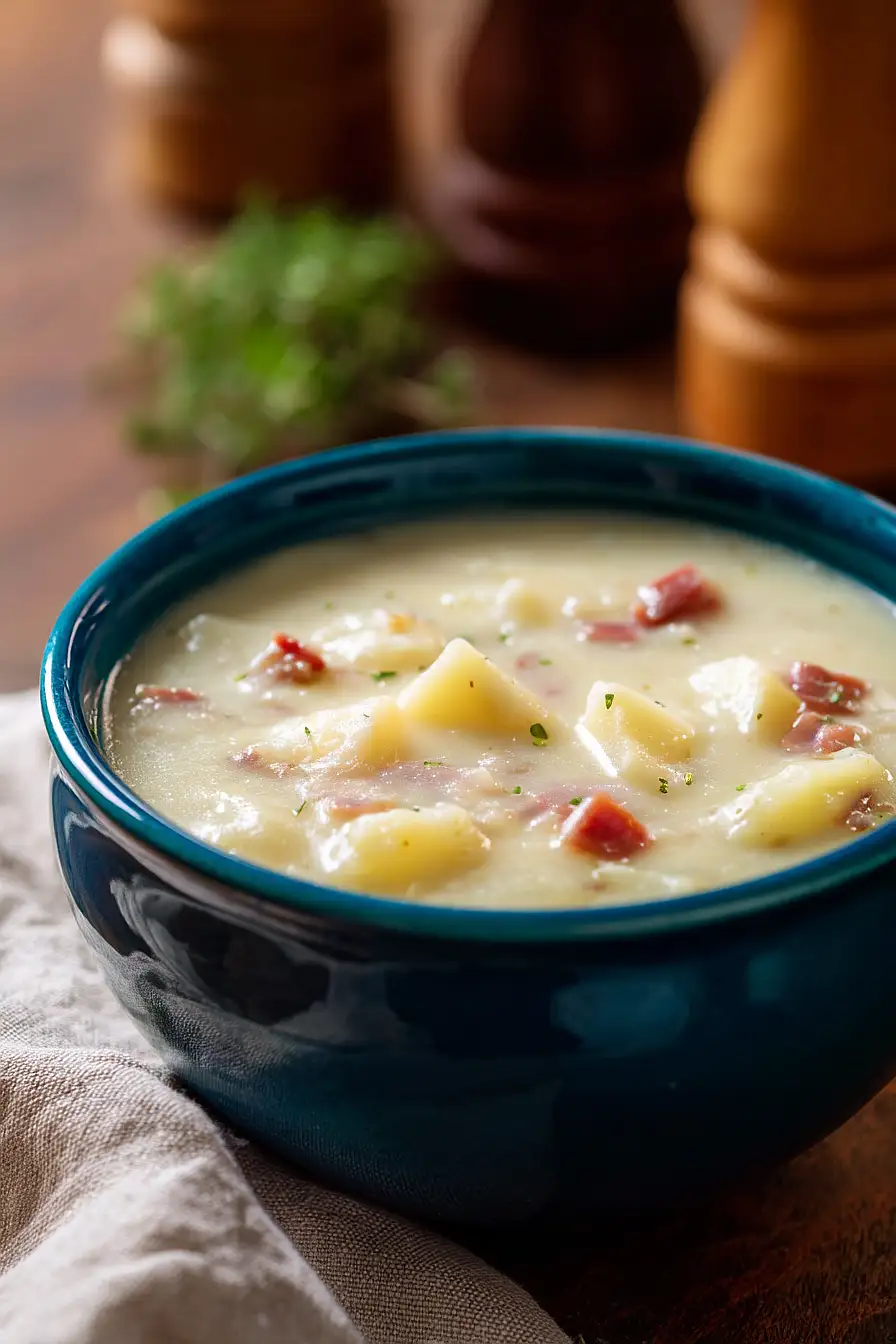 dairy free crock pot potato soup with almond milk