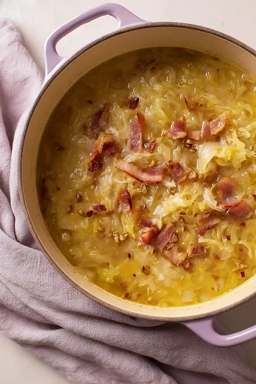 german potato soup with sauerkraut