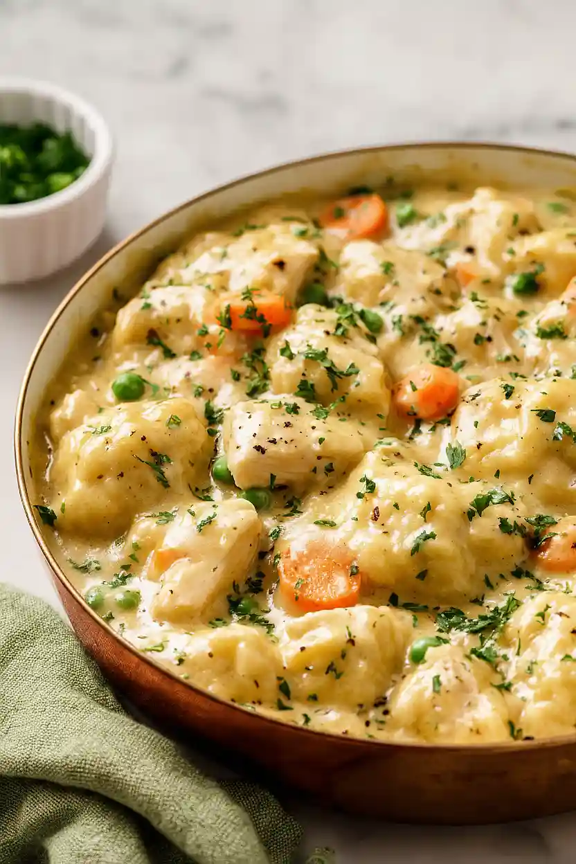 chicken and dumplings with biscuits
