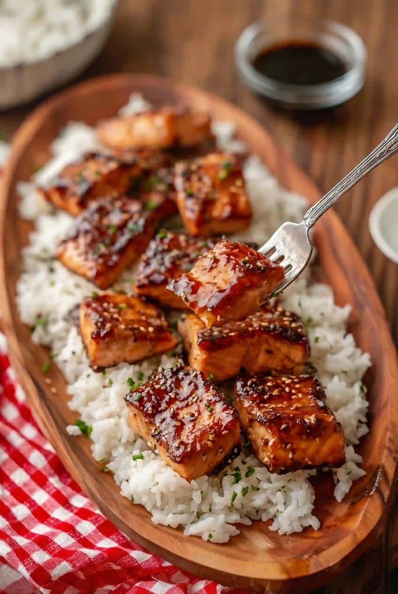 miso salmon bites