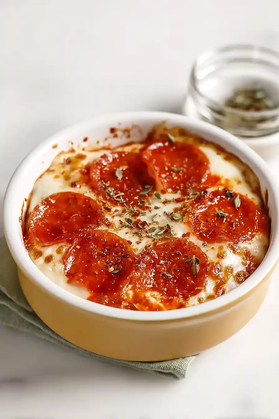 low carb cottage cheese pizza bowls