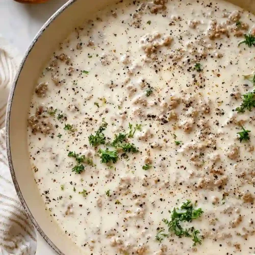 ground turkey white gravy